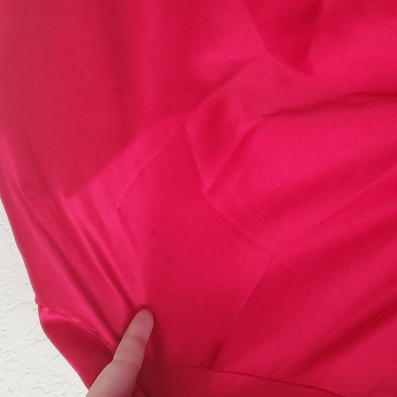 VTG Victoria's Secret red satin feeling robe OSFM - Picture 7 of 10